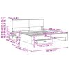 vidaXL Sengestel med hovedg&aelig;rde Sonoma eg 180 x 200 cm Konstrueret tr&aelig;