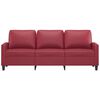 vidaXL 3-personers sofa 180 cm kunstlæder vinrød