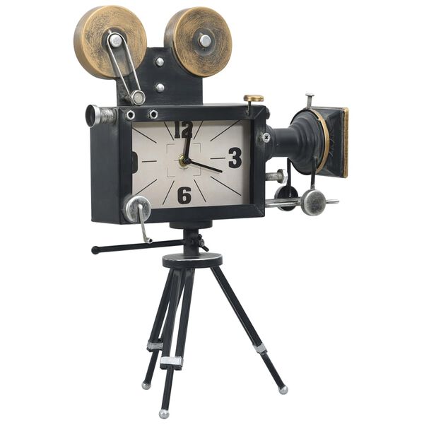 vidaXL bordur 34x18x47 cm jern og MDF sort