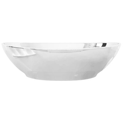 vidaXL håndvask 40 x 33 x 13,5 cm keramik sølvfarvet