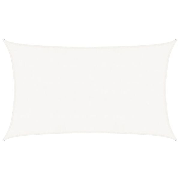 vidaXL solsejl 160 g/m&sup2; 5x8 m HDPE hvid