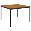 vidaXL Havemiddagstabel Naturfarvet og sort 110 x 108,5 x 75 cm
