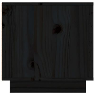 vidaXL tv-bord 156x40x40 cm massivt fyrretræ sort