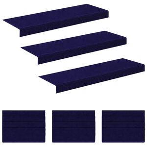 vidaXL Trinm&aring;tter 15 stk. 65 x 21 x 4 cm Bl&aring; Polyester Rektangul&aelig;r