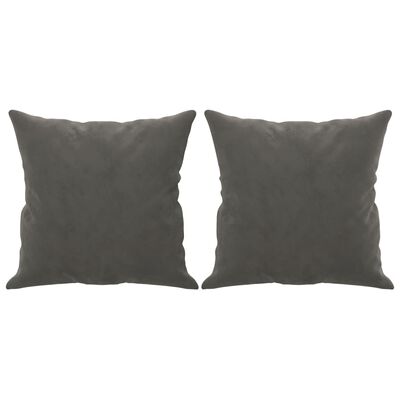 vidaXL 2-personers sofa med puder og hynder 120 cm velour mørkegrå