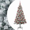 vidaXL Kunstig juletr&aelig; med kugler 120 cm 150 LED'er Varm hvid