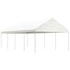 vidaXL pavillon med tag 8,92x4,08x3,22 m polyethylen hvid