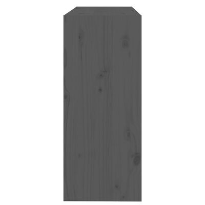 vidaXL bogreol/rumdeler 80x30x71,5 cm massivt fyrretræ grå