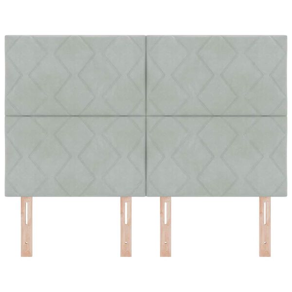 vidaXL Hovedg&aelig;rde med hovedg&aelig;rde Lysegr&aring; 144 cm Fl&oslash;jl