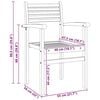 vidaXL Stol 6 pcs Brun 56 x 55 x 90.5 cm Massiv Teaktr&aelig;