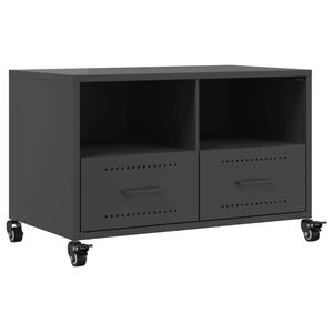 vidaXL tv-bord 68x39x43,5 cm st&aring;l sort