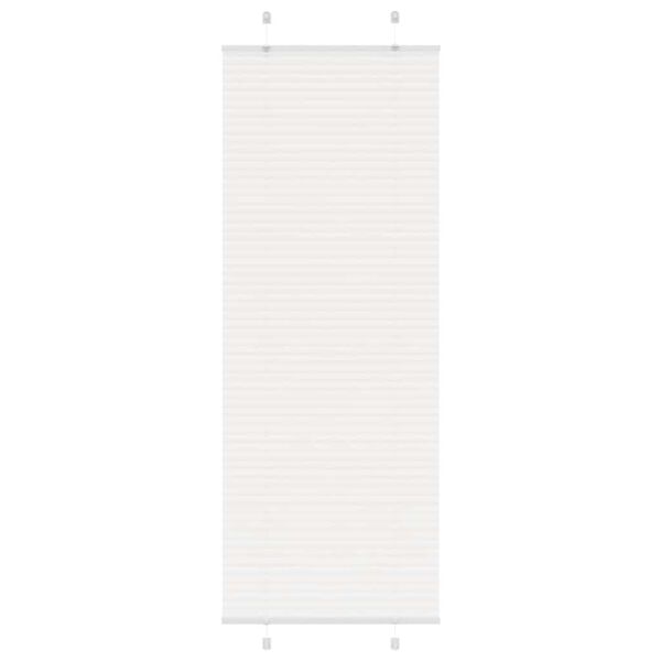 vidaXL Plisségardin Hvid 70x200 cm Stofbredde 69,4 cm Polyester