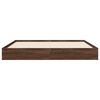 vidaXL sengestel 135x190 cm konstrueret tr&aelig; brun eg