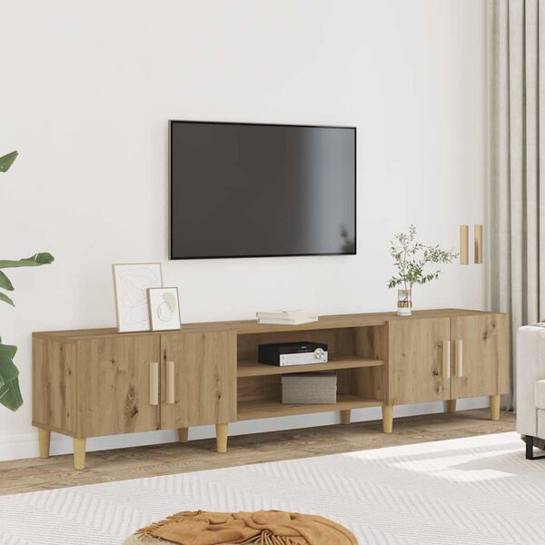 vidaXL tv-bord 180x31,5x40 cm konstrueret træ kunsteg