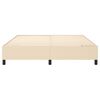 vidaXL Boxspring sengeramme 180x200 cm stof cremefarvet