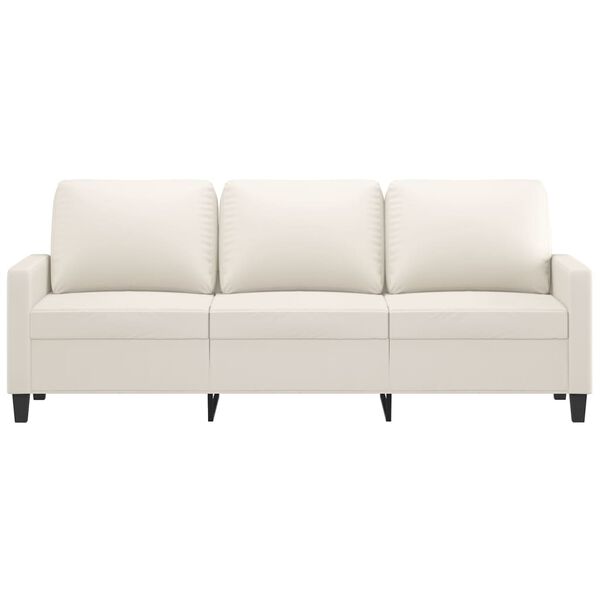 vidaXL 3-personers sofa 180 cm kunstl&aelig;der cremefarvet