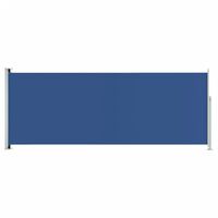 vidaXL sammenrullelig sidemarkise til terrassen 117x300 cm Blå