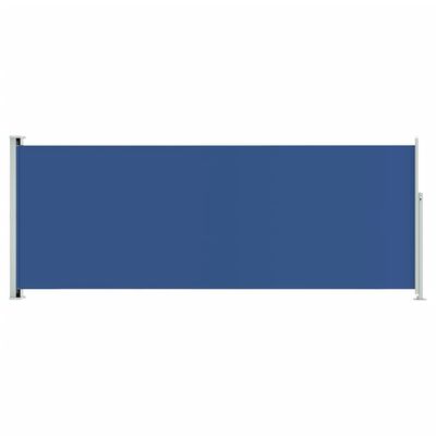 vidaXL sammenrullelig sidemarkise til terrassen 117x300 cm Blå