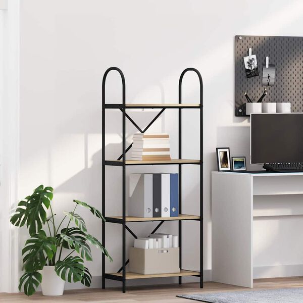 vidaXL Bogreol Sonoma eg 60 x 30 x 146 cm Konstrueret tr&aelig;