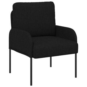 vidaXL Sofaer med pude 55cm Sort Krydsfin&eacute;r
