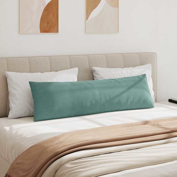 vidaXL Sofapuder 2 pcs Havgr&oslash;n 145 x 40 cm Velourstof