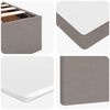 vidaXL Ottoman seng med madras & LEDs Taupe 140x200 cm Stof