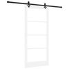 vidaXL Skyded&oslash;r Hvid 93 x 202 cm Massivt fyrretr&aelig; og glas