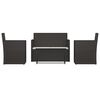 vidaXL udend&oslash;rs lounges&aelig;t 4 dele med hynder polyrattan sort