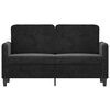 vidaXL 2-personers sofa 120 cm fløjl sort