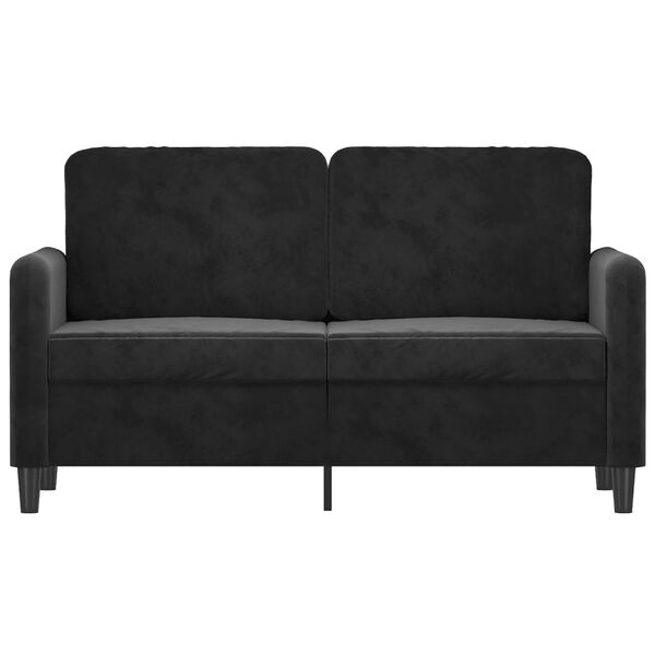 vidaXL 2-personers sofa 120 cm fløjl sort