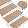 vidaXL selvkl&aelig;bende trappem&aring;tter 30 stk. 65x24,5x3,5 cm beige