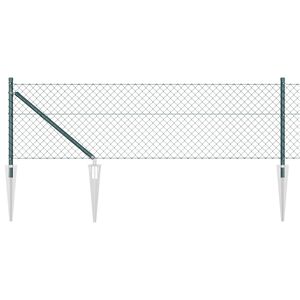 vidaXL Hegnsp&aelig;l Gr&oslash;n 10 x 0,4 m (40 x 40 mm net) St&aring;l og PVC