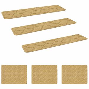 vidaXL Trinm&aring;tter 15 stk. 76 x 20 cm Beige Polyester Rektangul&aelig;r