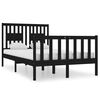 vidaXL sengeramme 120x190 cm Small Double massivt tr&aelig; sort