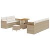vidaXL Havesofa S&aelig;t 10 stk. Beige polyrattan