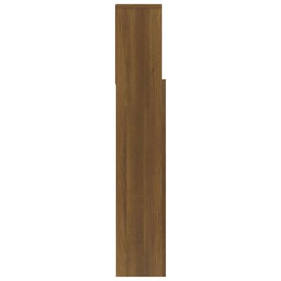 vidaXL sengegavl med opbevaring 120x19x103,5 cm brun egetræsfarve
