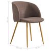 vidaXL spisebordsstole 2 stk. stof brun