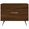 vidaXL sofabord 50x50x40 cm konstrueret træ brun egetræsfarve