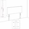 vidaXL sengegavl med kanter 83x23x78/88 cm fl&oslash;jl m&oslash;rkegr&oslash;n