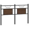 vidaXL sengegavl 137 cm konstrueret tr&aelig; og st&aring;l brun egetr&aelig;sfarve