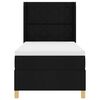 vidaXL Box spring seng med madras Sort 140 x 200 cm Stof
