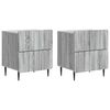 vidaXL Natskab 2 pcs Gr&aring; sonoma-eg 43 x 34,5 x 49,5 cm Konstrueret tr&aelig;