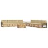 vidaXL Udend&oslash;rs sofagruppe 9 stk. Hvid og Beige Polyester