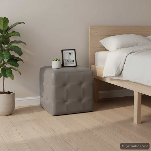 vidaXL sengeskabe 2 stk. 30 x 30 x 30 cm kunstlæder grå