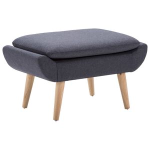 vidaXL fodskammel stofpolstring 73 x 43 x 42 cm m&oslash;rkegr&aring;
