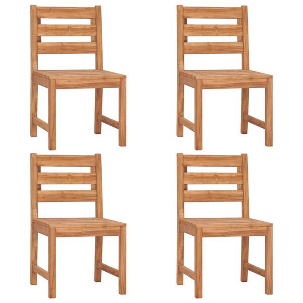 vidaXL spisebordss&aelig;t til haven 5 dele massivt teaktr&aelig;