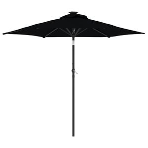 vidaXL parasol med st&aring;lstang 225x225x212 cm sort