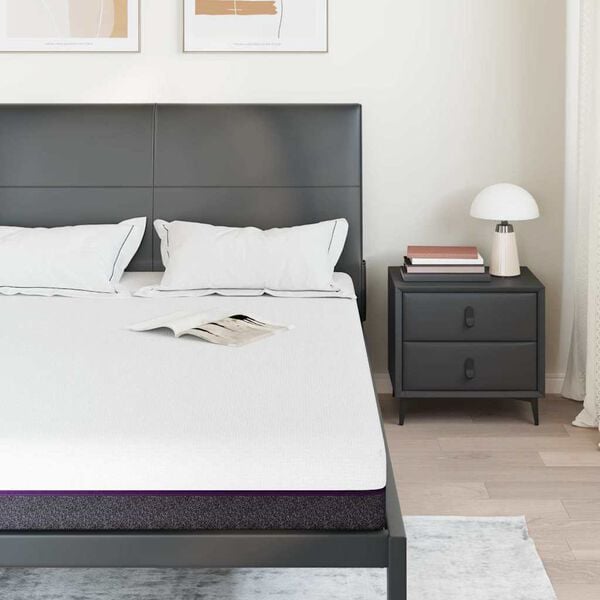 vidaXL Madras Hvid og Gr&aring; 160 x 200 cm Jacquard stof