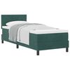 vidaXL Box spring seng med madras M&oslash;rkegr&oslash;n 80 x 200 cm Fl&oslash;jl