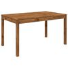 vidaXL Havemiddagstabel LAREN Naturfarvet 141 x 80,5 x 75 cm